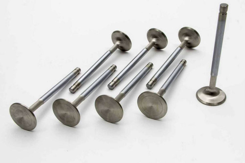 Exhaust Valve - Race Flo - 1.600 in Head - 0.342 in Valve Stem - 4.911 in Long - Stainless - Small Block Chevy - Set of 8