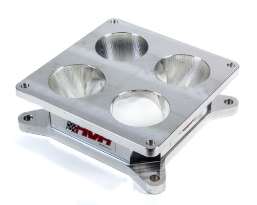Carburetor Adapter - Super Sucker - 2 in Thick - 4 Hole - Dominator to Square Bore - Aluminum - Polished - Each