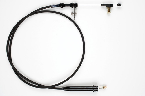 Kickdown Cable - Hi-Tech - Adjustable Length - Braided Stainless Housing - Aluminum Fittings - Black - TH350 - Kit