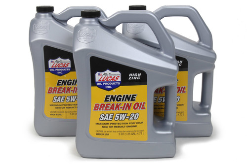 Motor Oil - Break-In - High Zinc - 5W20 - Conventional - 5 qt Jug - Set of 3