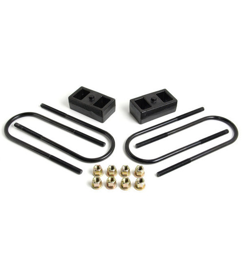 Leaf Spring Block - 2 in Lift - Hardware Included - Rear - Iron - Natural - Dodge Ram Fullsize Truck 2003-14 - Kit