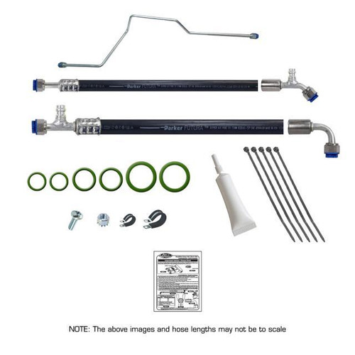 Air Conditioning Hose Kit - SureFit - Fittings / Hoses / Seals / Hardware Included - GM X-Body 1962-67 - Kit