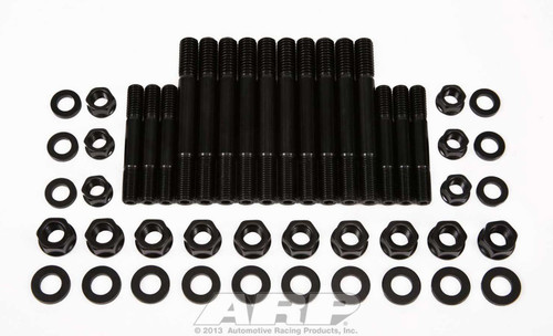 Main Stud Kit - Hex Nuts - 4-Bolt Mains - Chromoly - Black Oxide - Dart - SHP - Small Block Chevy - Kit
