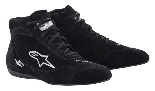Driving Shoe - SP V2 - Mid-Top - SFI3.3/5 - Suede Outer - Nomex Inner - Black - Size 7 - Pair
