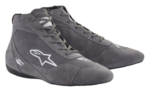 Driving Shoe - SP V2 - Mid-Top - SFI3.3/5 - Suede Outer - Nomex Inner - Dark Gray - Size 12 - Pair