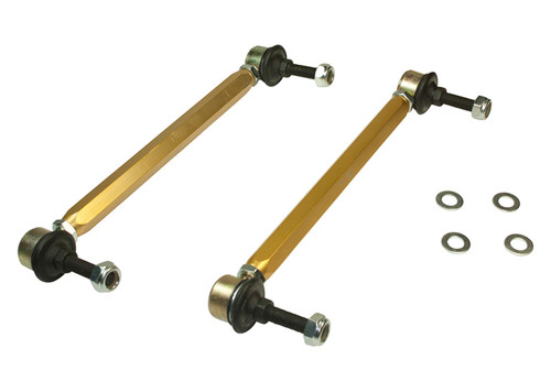 End Link - Front - Adjustable - Aluminum / Rubber - Gold Anodized / Black - Ford Compact Car 2011-19 - Pair