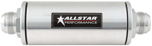 Oil Filter - In-Line - Paper Element - 16 AN Male Inlet - 16 AN Male Outlet - Aluminum - Clear Anodized - Each Oil Filter - In-Line - Paper Element - 16 AN Male Inlet - 16 AN Male Outlet - Aluminum - Clear Anodized - Each