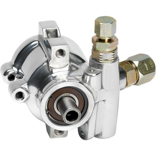 Power Steering Pump - GM Type 2 - 3.5 gpm - 1200 psi - 10 AN Male Inlet - 6 AN Male Outlet - Aluminum - Polished - Each