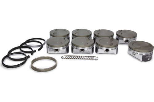 Piston and Ring - Premium Forged - Forged - 4.010 in Bore - 1.2 x 1.2 x 3.0 mm Ring Groove - Minus 8.00 cc - GM LS-Series - Kit