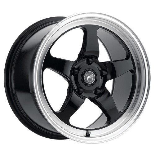 Wheel - D5 Drag Wheel - 17 x 4.5 in - 1.800 in Backspace - 5 x 4.75 in Bolt Pattern - Aluminum - Black Powder Coat / Machined - Each