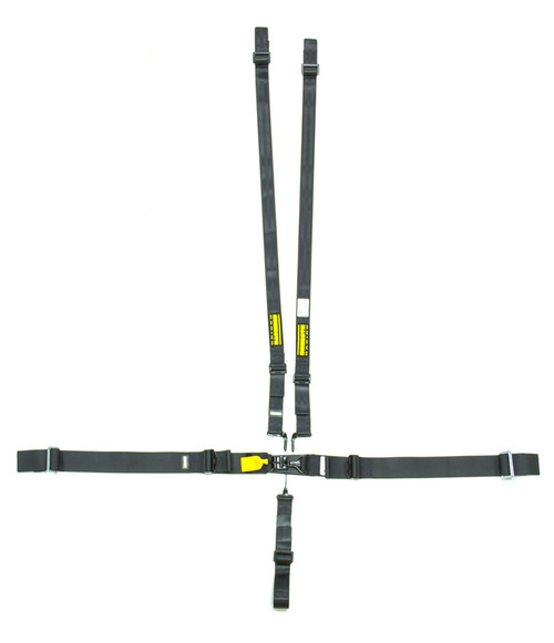 Harness - 5 Point - Latch and Link - SFI 16.1 - Pull Up - Wrap Around - Individual Harness - HANS Ready - Black - Kit