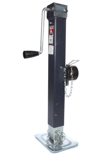 Trailer Jack - Bulldog - Manual - Sidewind - 15 in Of Travel - 8000 lb Capacity - Steel - Gray Paint - Each