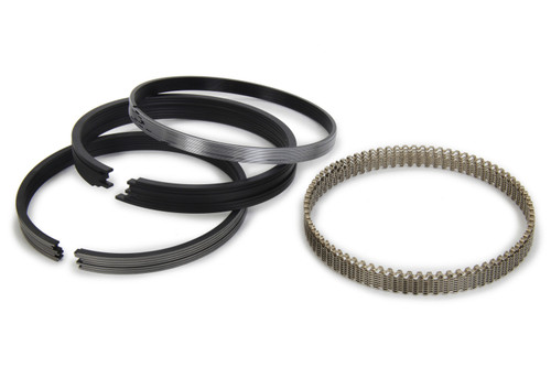 Piston Rings - 4.000 in Bore - Drop In - 1.2 x 1.5 x 2.5 mm Thick - Standard Tension - Steel - Plasma Moly - 8-Cylinder - Kit