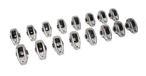 Rocker Arm - High Energy Die Cast - 3/8 in Stud Mount - 1.60 Ratio - Full Roller - Aluminum - Small Block Ford - Set of 16
