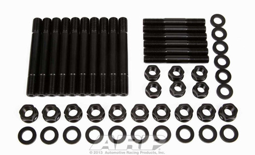 Main Stud Kit - Hex Nuts - 4-Bolt Mains - Chromoly - Black Oxide - Dart - SHP - Small Block Ford - Kit