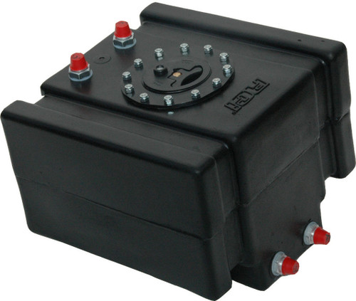 Fuel Cell - 5 gal - 13 in Wide x 13 in Deep x 8 in Tall - 8 AN Male Outlet / Return / Vent - Foam - Plastic - Black - Each
