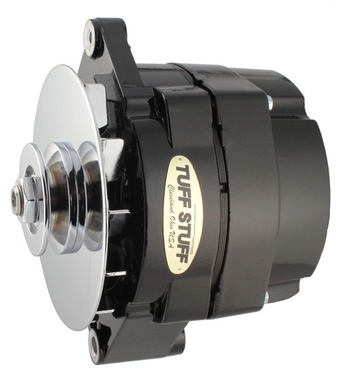 Alternator - 140 amps - 12V - 1-Wire - Single V-Belt Pulley - Aluminum Case - Black Powder Coat - Various Applications - Each