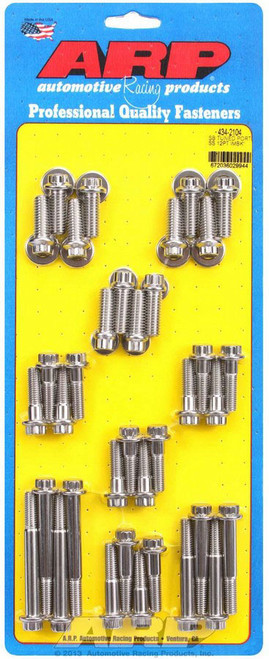 Intake Manifold Bolt Kit - 12 Point Head - Stainless - Polished - GM TPI - Small Block Chevy - Kit Intake Manifold Bolt Kit - 12 Point Head - Stainless - Polished - GM TPI - Small Block Chevy - Kit