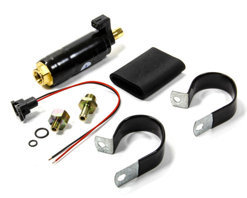 Fuel Pump - Electric - In-Line - 50 gph - 20 psi - 3/8 in Hose Barb Inlet Fitting - 5/8 in Inverted Flare Female Outlet Fitting - Mounting Bracket / Hardware - Gas - Each