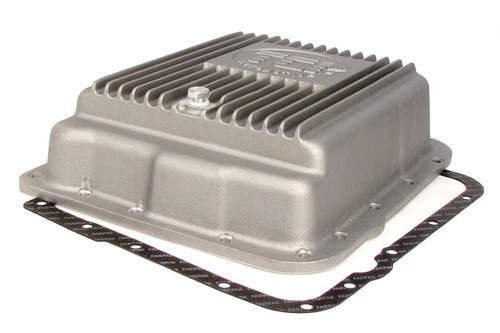 Transmission Pan - Deep Sump - Finned - Adds 2.0 qt Capacity - Aluminum - Natural - TH350 - Kit