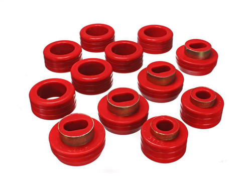 Body Mount Bushing - Hyper-Flex - Polyurethane - Red - GM Compact Truck 1982-2003 - Kit