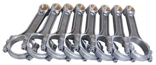 Connecting Rod - SIR - I Beam - 5.956 in Long - Bushed - 3/8 in Cap Screws - Forged Steel - Small Block Ford - Set of 8