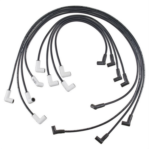 Spark Plug Wire Set - Extreme 9000 Ceramic - Spiral Core - 8 mm - Black - 90 Degree Plug Boots - HEI Style Terminal - V8 - Kit