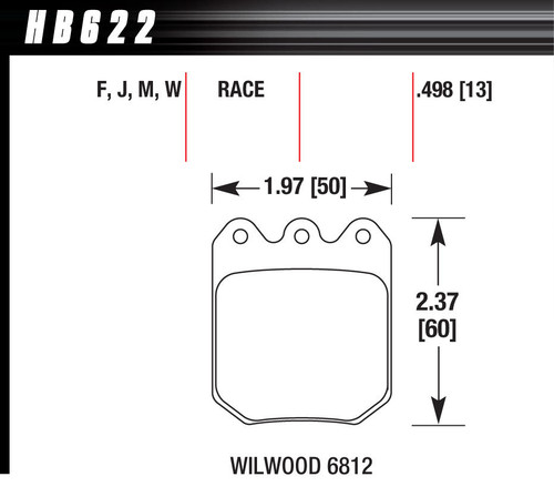Brake Pads - DTC-30 Compound - Wide Temperature Range - Wilwood Dynalite / Dynapro Single Caliper - Set of 4