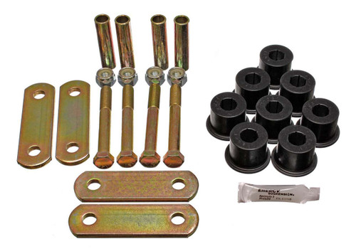 Spring Shackle - Hyper-Flex - Polyurethane Bushings - Steel - Cadmium - Multi-Leaf - GM F-Body 1967-81 - Kit