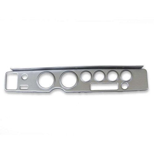 Dash Panel - Gauge Works - Four 2-1/16 in Holes - Two 3-3/8 in Holes - Aluminum - Brushed - GM F-Body 1970-78 - Each
