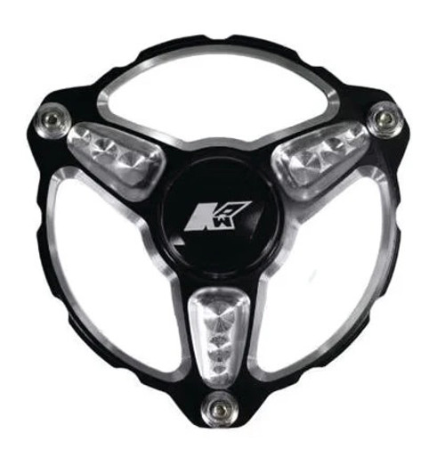 Wheel Hub - Front - Driver Side - 3 Pin - Direct Mount - Bearings - Aluminum - Black Anodized - Micro / Mini - Each