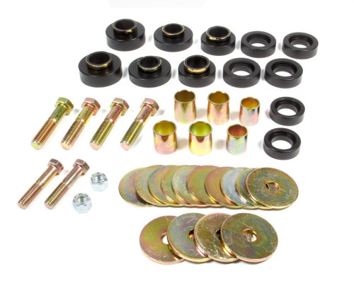 Body Mount Bushing - Hardware Included - Front Subframe - Polyurethane - Black - GM F-Body / X-Body 1967-81 - Kit Body Mount Bushing - Hardware Included - Front Subframe - Polyurethane - Black - GM F-Body / X-Body 1967-81 - Kit