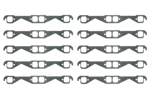 Exhaust Manifold / Header Gasket - 1.500 in Square Port - Steel Core Laminate - Small Block Chevy - Set of 10