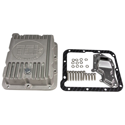 Transmission Pan - Deep Sump - Finned - Adds 1.0 qt Capacity - Aluminum - Natural - C4 - Kit
