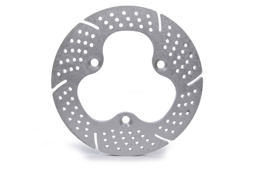 Brake Rotor - Drilled / Slotted - 10 in OD - 0.3750 in Thick - Aluminum - Natural - 3 Pin Sprint Car - Each Brake Rotor - Drilled / Slotted - 10 in OD - 0.3750 in Thick - Aluminum - Natural - 3 Pin Sprint Car - Each