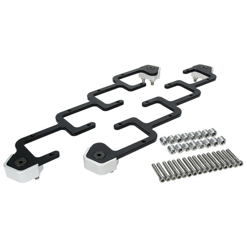 Ignition Coil Bracket - Coil Pack Style - Aluminum - Black Anodized - Remote Mount - D580 - GM LS-Series - Pair