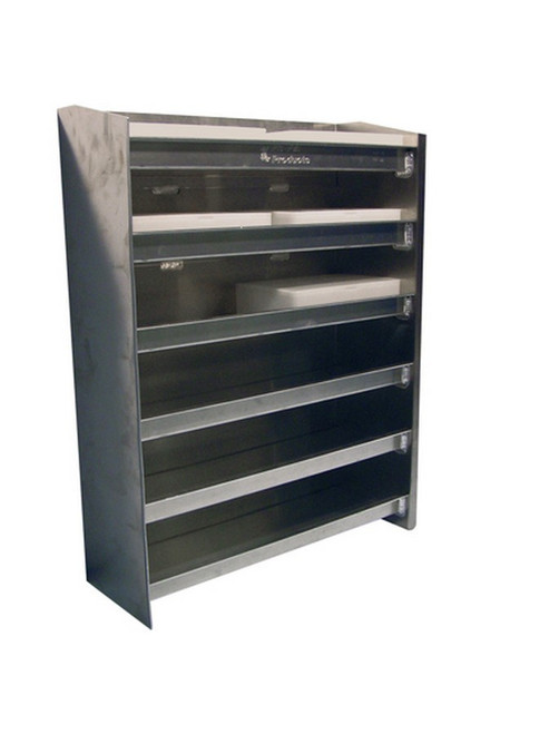 Gear Case Rack - Horizontal - 20.5 in Long - 22 in Tall - 7 in Deep - 12 Case Capacity - Aluminum - Natural - Each