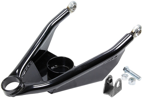 Control Arm - Tubular - Round Tube - 3/4 in Rod End - Passenger Side - Lower - Press-In Ball Joint - Steel - Black Powder Coat - GM A-Body 1964-72 - Each