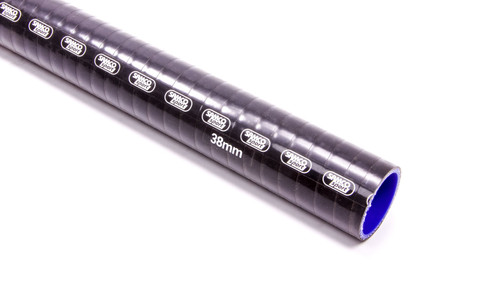 Silicone Hose - 1-1/2 in ID - 3.9 mm Thick Wall - 3 ft - Silicone - Black - Each