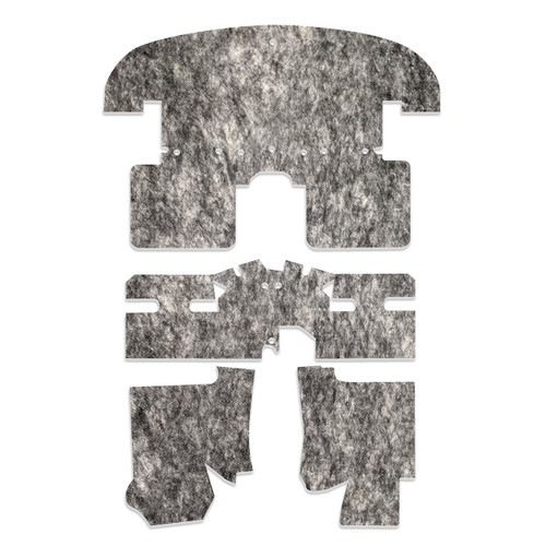 Heat and Sound Barrier - Under Carpet Lite - Pre-Cut - Foam - Gray / White - Mazda Miata 1990-2005 - Kit