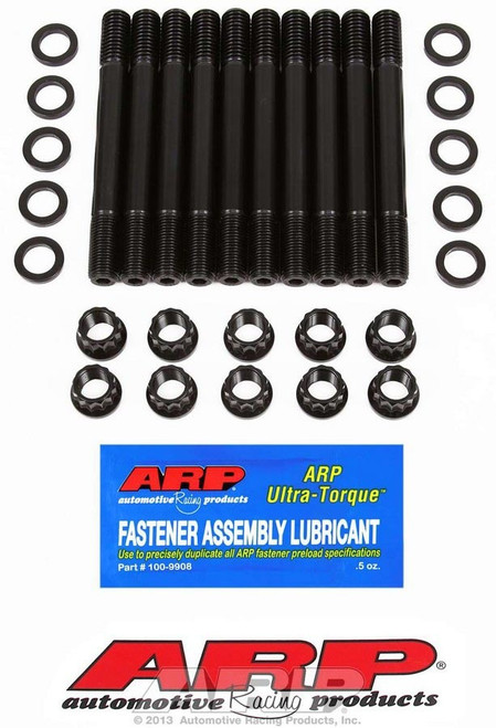 Cylinder Head Stud Kit - 12 Point Nuts - Chromoly - Black Oxide - Ford 4-Cylinder - Kit