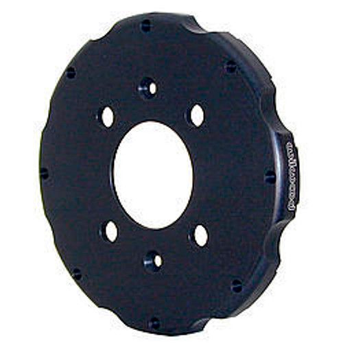 Brake Rotor Hat - 8 x 7.000 in Bolt Pattern - 5 x 3.93 in Wheel Bolt Pattern - 0.410 in Offset - 2.570 in Center - Aluminum - Black Paint - Each