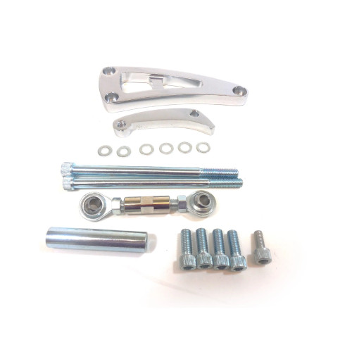 Alternator Bracket - Passenger Side - Mid Mount - Head / Water Pump Mount - Aluminum - Chrome - Long Water Pump - Big Block Chevy - Each Alternator Bracket - Passenger Side - Mid Mount - Head / Water Pump Mount - Aluminum - Chrome - Long Water Pump - Big Block Chevy - Each