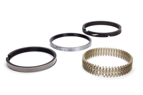 Piston Rings - Premium Ductile Moly - 4.500 in Bore - Drop in - 1/16 x 1/16 x 3/16 in Thick - Standard Tension - Ductile Iron - Plasma Moly - 8-Cylinder - Kit