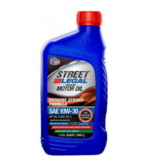 Motor Oil - Street Legal - 10W30 - Semi-Synthetic - 1 qt Bottle - Set of 12