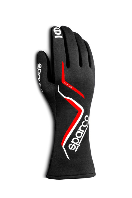 Driving Gloves - Land - SFI 3.3/5 - FIA Approved - Single Layer - Fire Retardant Fabric - Black - Small - Pair