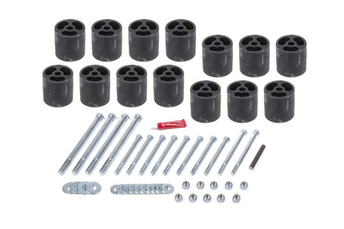 Body Lift - 3 in Lift - Hardware Included - Nylon - Black - Gas - Dodge Ram Fullsize Truck 1987-93 - Kit