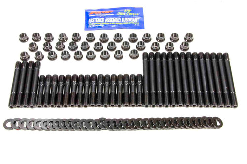 Cylinder Head Stud Kit - 12 Point Nuts - Chromoly - Black Oxide - Undercut - Small Block Chevy - Kit