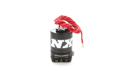 Nitrous Oxide Solenoid - Lightning Pro-Power - 0.310 Orifice - 1/8 in NPT Inlet - 1/8 in NPT Outlet - Carbon Fiber / Aluminum - Fuel - Each
