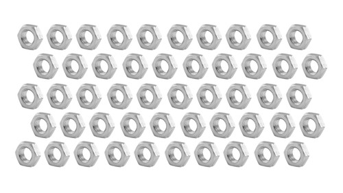 Jam Nut - 3/8-24 in Left Hand Thread - Aluminum - Natural - Set of 50